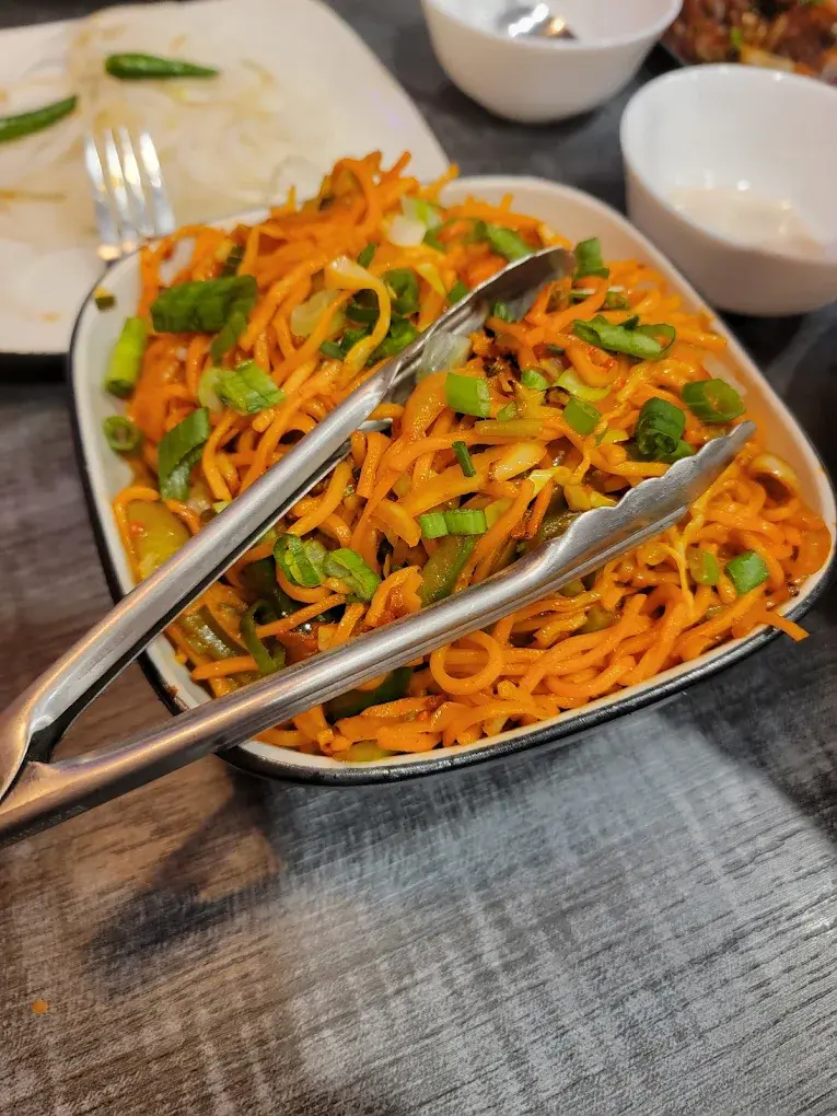 Delicious Schezwan Noodle at Indian Spoon Restaurant in Calgary, AB